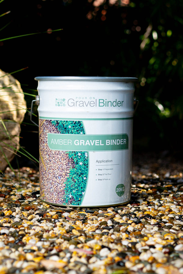 Amber Resin Gravel Binder (20kg) Approx. 10m2 Coverage